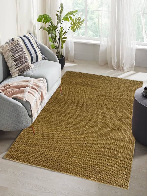 Carpetmantra Gold Jute Carpet 5.0ft X 8.0ft