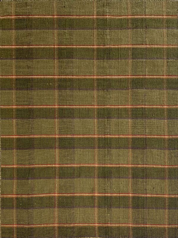 Carpetmantra Green Jute Carpet 4.6ft X 6.6ft