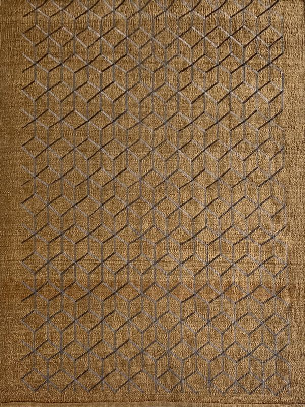 Carpetmantra Gold Jute Carpet 5.10ft X 6.10ft