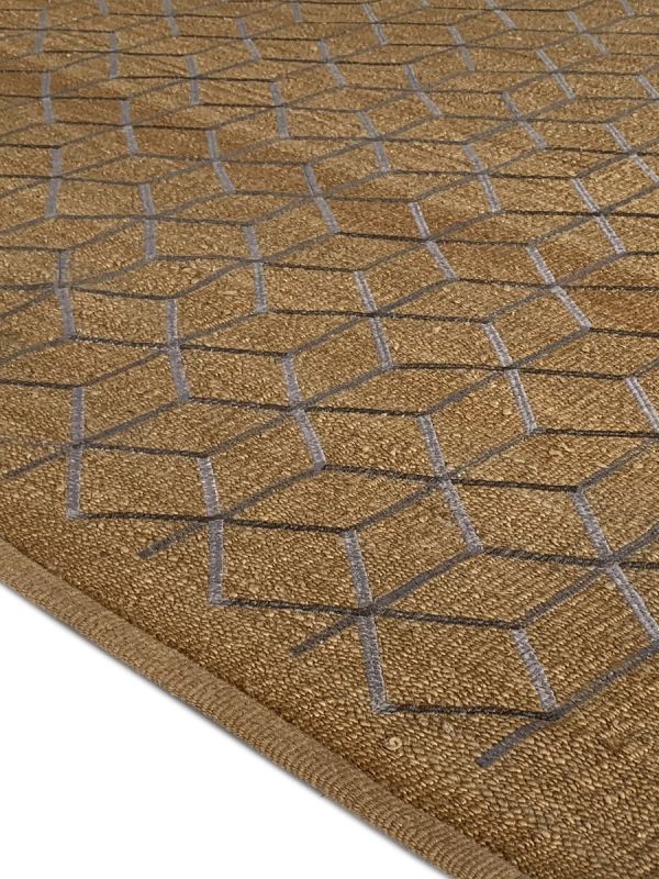 Carpetmantra Gold Jute Carpet 5.10ft X 6.10ft