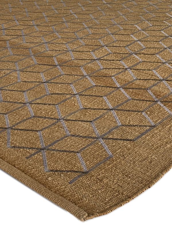 Carpetmantra Gold Jute Carpet 5.10ft X 6.10ft