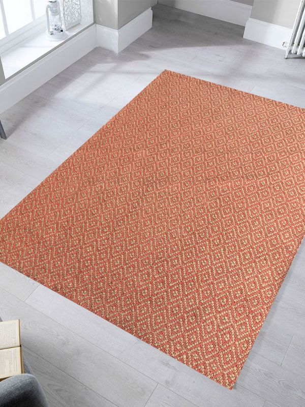 Carpetmantra Pink Jute Carpet 4.0ft X 5.7ft