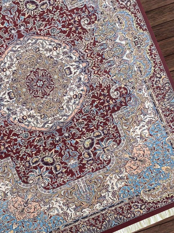 Carpetmantra Irani Red Floral Carpet 4.0ft X 6.0ft