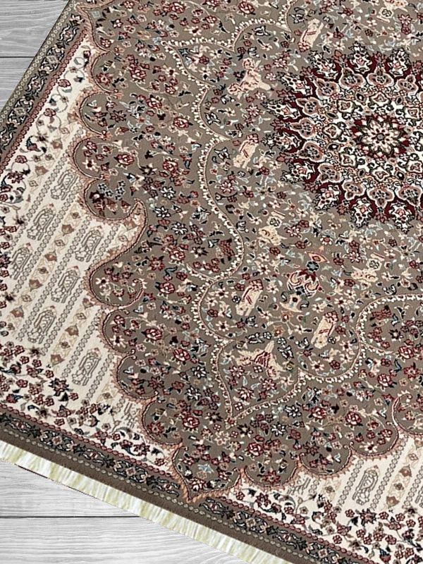 Carpetmantra Irani Md Brown Floral Carpet 3.3ft X 5.0ft
