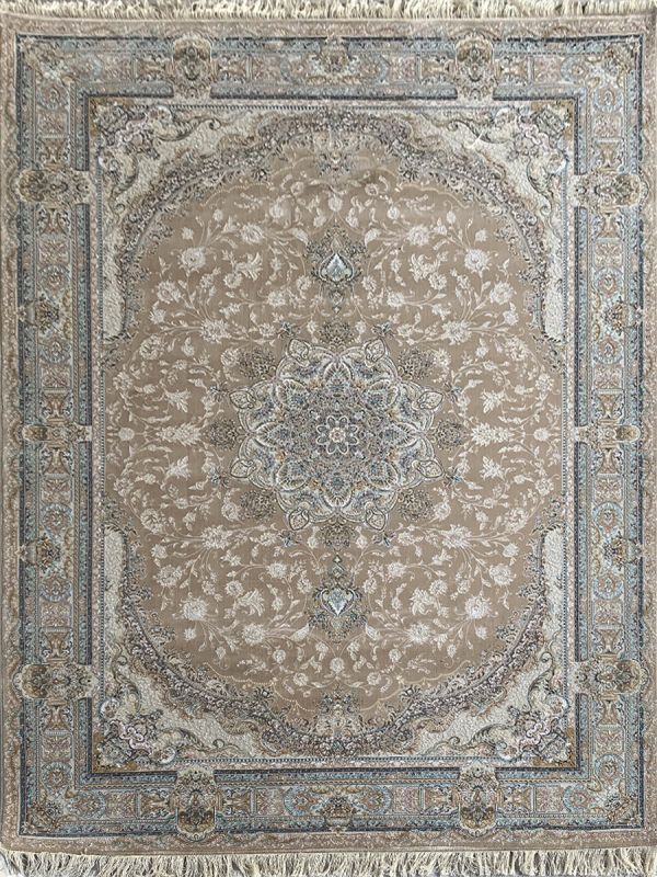 Carpetmantra Beige Color Floral Design High Quality Irani Carpet