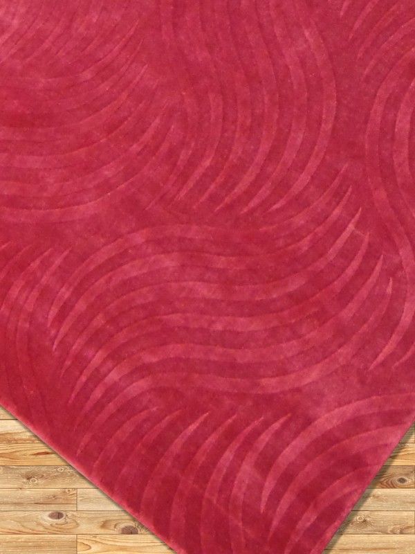 Carpetmantra Red VISCOSE carpet 5.7 x 7.10