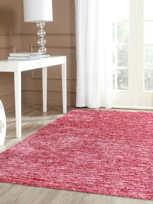 Carpetmantra Pink bamboo silk Carpet4.6ft X 6.6ft