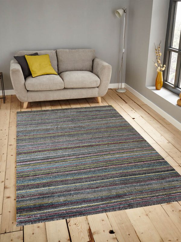 Carpetmantra Plain Multi Carpet 4.6ft X 6.6ft