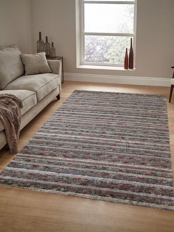 Carpetmantra Plain Multi Carpet 4.6ft X 6.6ft 30080