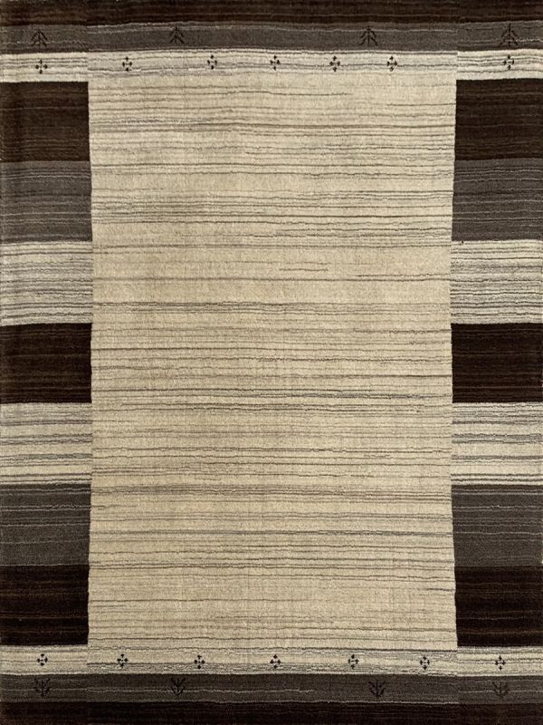 Carpetmantra Beige & Chocolate Plain Carpet 4.0ft X 5.10ft