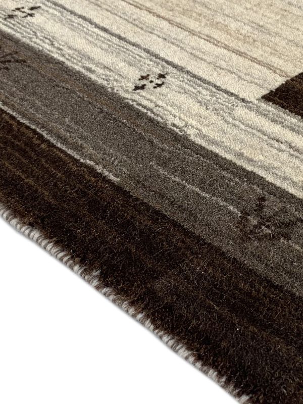 Carpetmantra Beige & Chocolate Plain Carpet 4.0ft X 5.10ft
