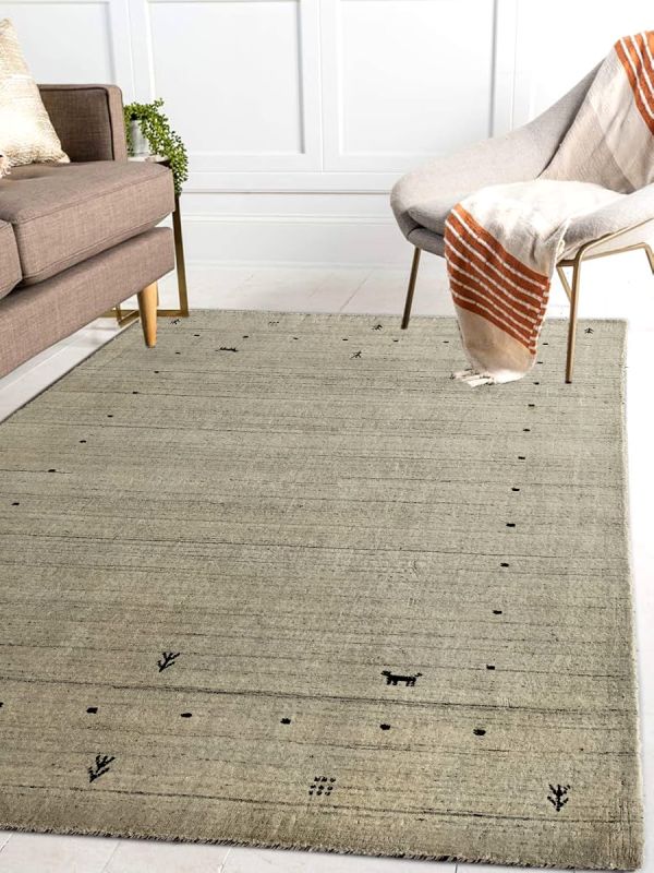 Carpetmantra Beige Plain Carpet 4.9ft X 6.8ft