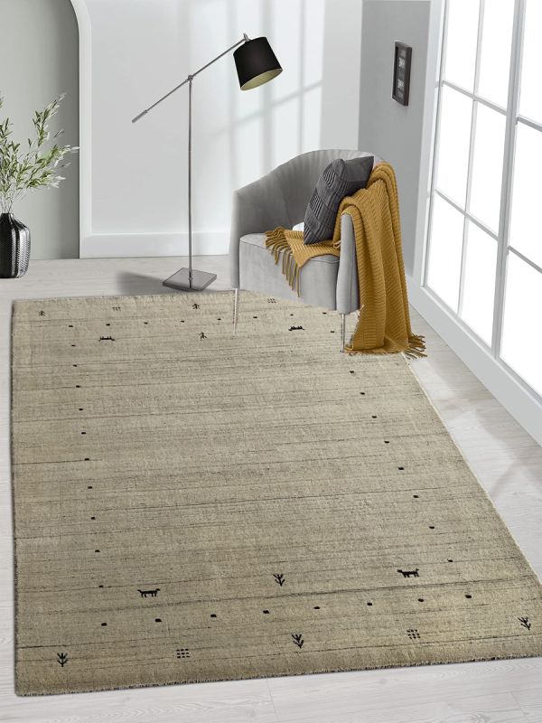 Carpetmantra Beige Plain Carpet 4.9ft X 6.8ft