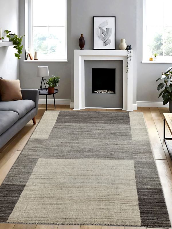 Carpetmantra Beige Brown Plain Carpet 4.9ft X 6.4ft