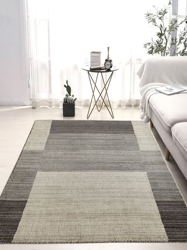 Carpetmantra Beige Brown Plain Carpet 4.9ft X 6.4ft
