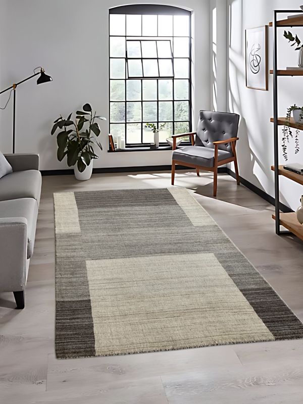 Carpetmantra Beige Brown Plain Carpet 4.9ft X 6.4ft