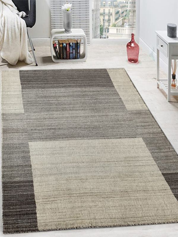 Carpetmantra Beige Brown Plain Carpet 4.9ft X 6.4ft 