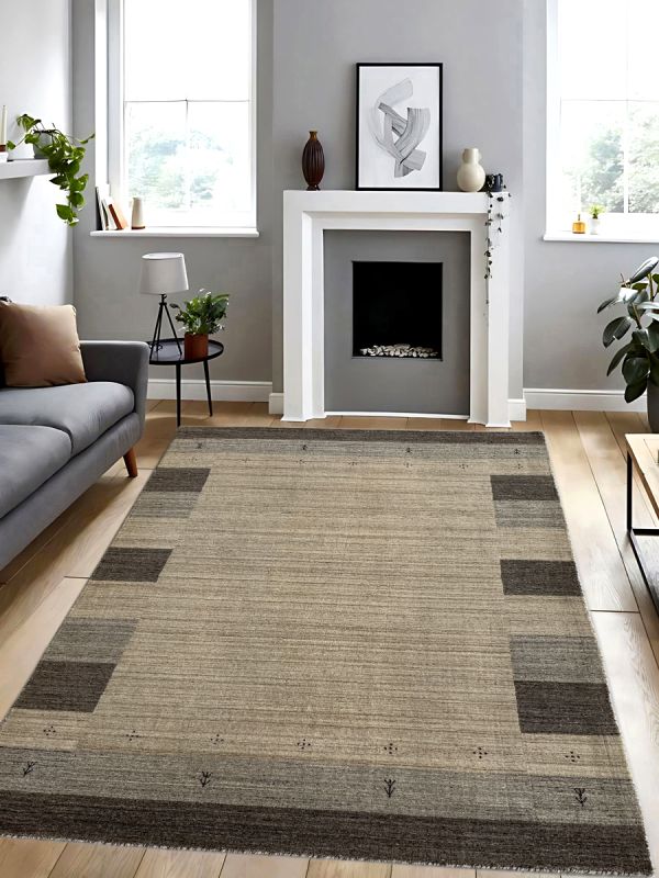 Carpetmantra Beige Brown Plain Carpet 4.11ft X 6.6ft
