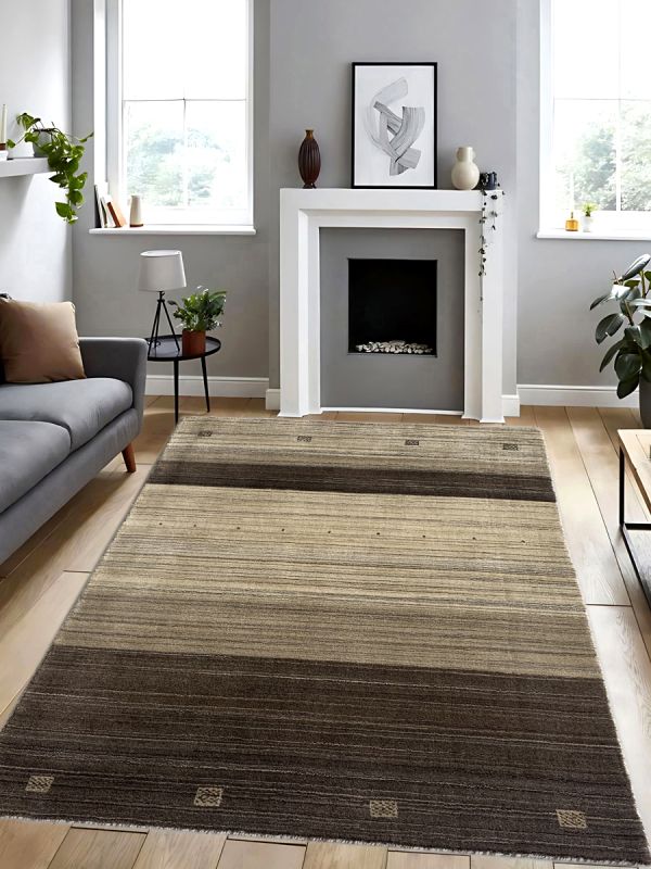 Carpetmantra Grey Beige Brown Plain Carpet 4.0ft X 6.0ft