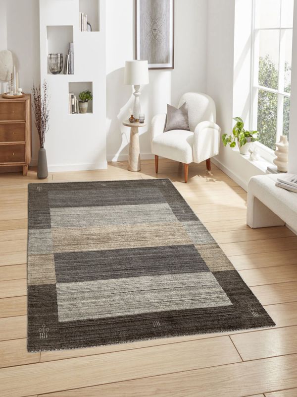 Carpetmantra Beige Brown Plain Carpet 4.10ft X 6.4ft