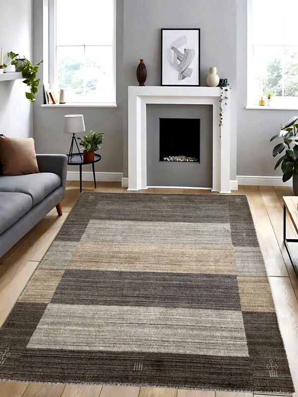 Carpetmantra Beige Brown Plain Carpet 4.10ft X 6.4ft