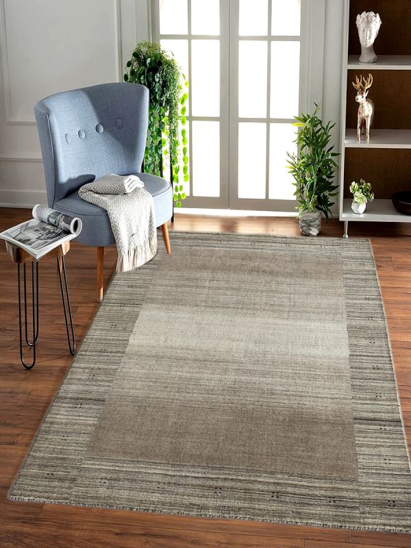 Carpetmantra Beige Plain Carpet 4.10ft X 6.6ft