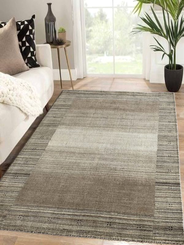 Carpetmantra Beige Plain Carpet 4.10ft X 6.6ft