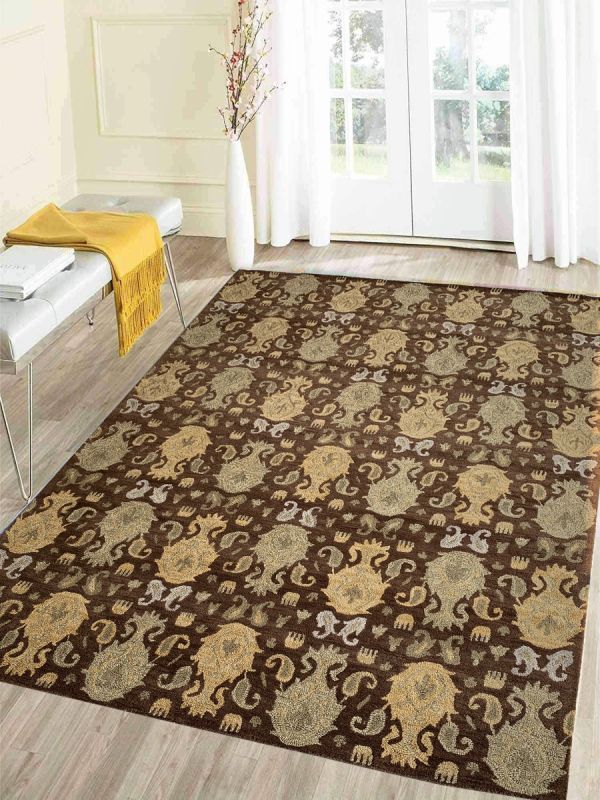 Carpet Mantra Brown Modern Carpet 8.6ft X 11.5ft 