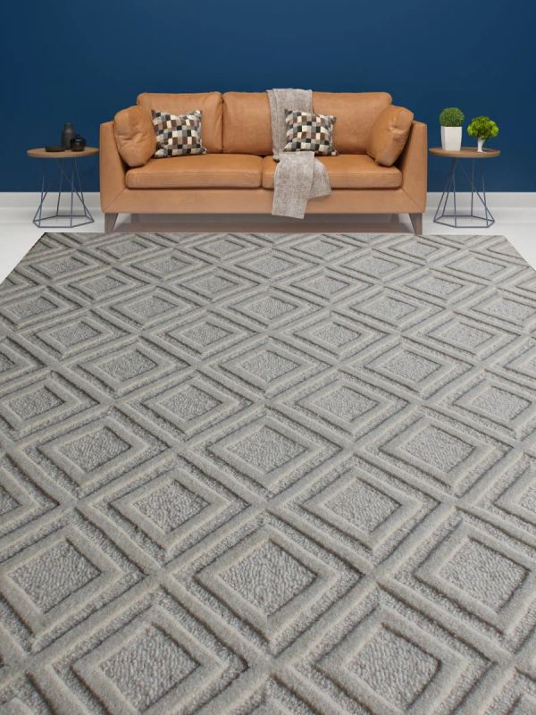 Carpetmantra White Modern Carpet 4.7ft X 6.6ft