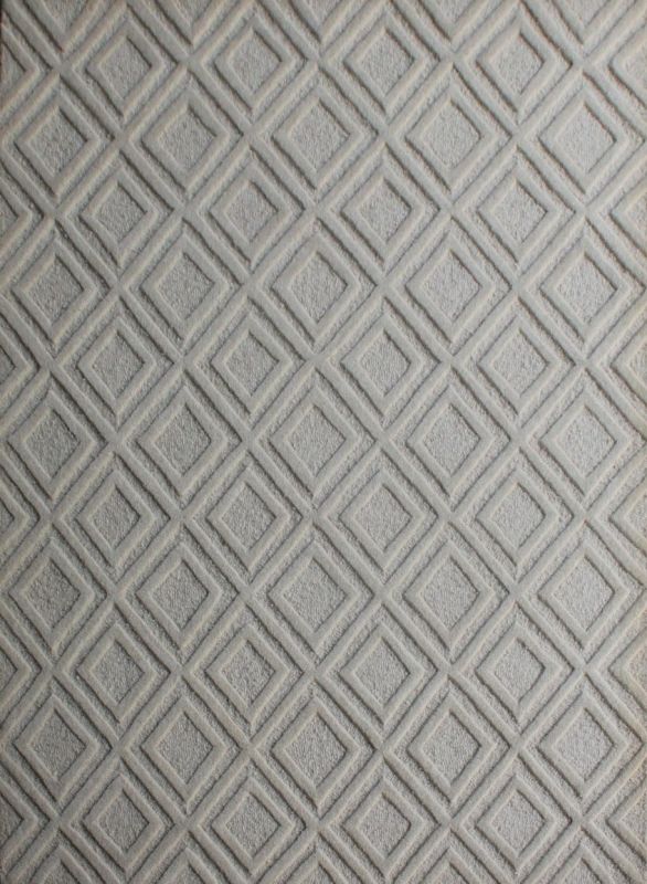 Carpetmantra White Modern Carpet 4.7ft X 6.6ft