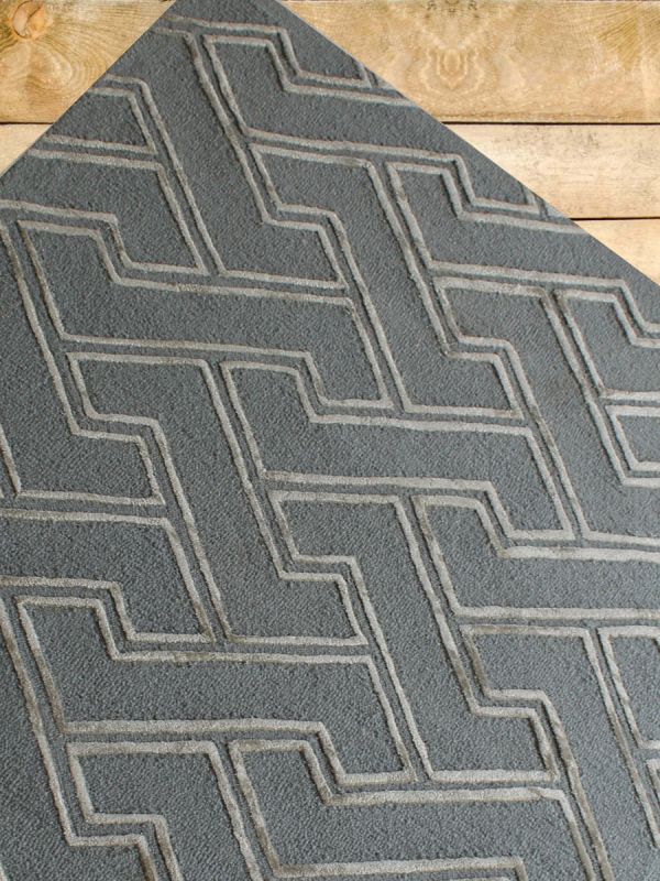 Carpetmantra Grey Modern Carpet 4ft X 6ft
