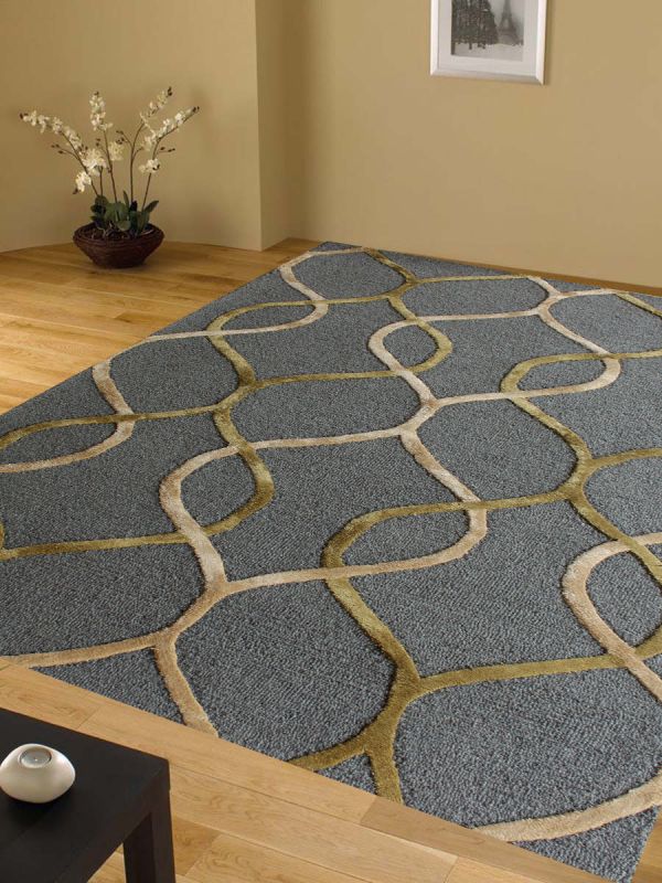 Carpetmantra Dark Grey Modern Carpet 4ft X 6ft