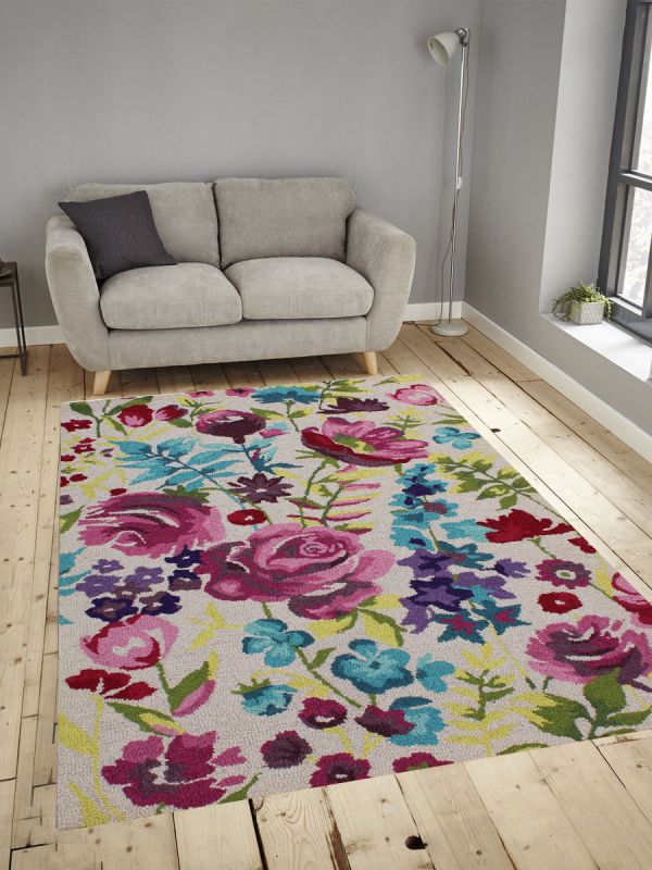 Carpetmantra Multi Floral Carpet 3.11ftX 5.7ft