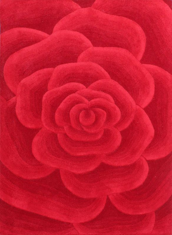 Carpetmantra Red Floral Carpet 3.11ftX 5.7ft
