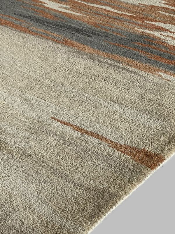 Carpetmantra Multi Color Abstract Design 100% New Zealand Wool Handmade Carpet 5ft X 8ft