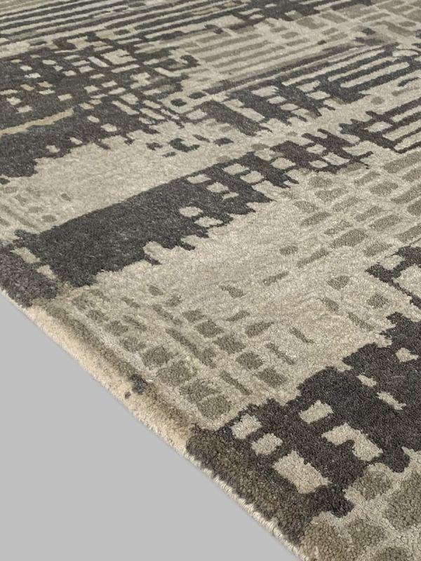 Carpetmantra Multi Color Abstract Design 100% New Zealand Wool Handmade Carpet 5ft X 8ft  