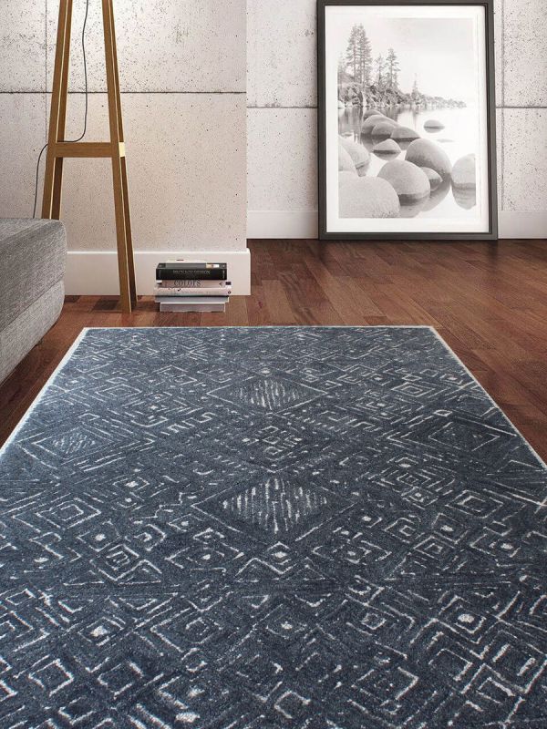 Carpetmantra Charcoal Modern Carpet 5ft x 8ft 