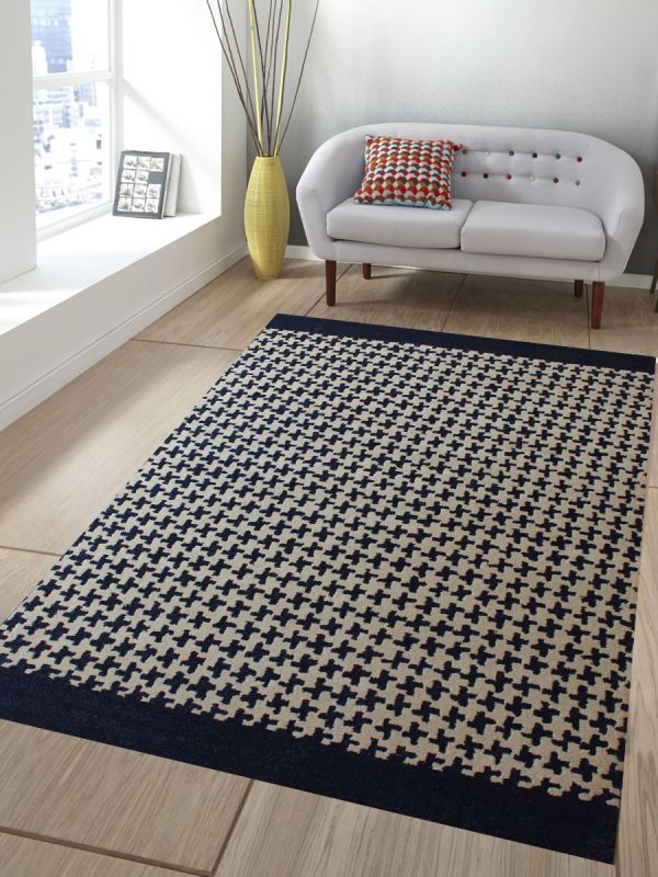 Carpetmantra Dk. Blue Modern Carpet 5ft x 8ft 