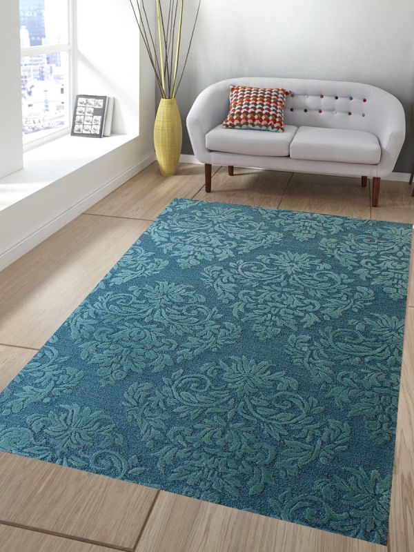 Carpetmantra Turquoise Modern Carpet 5ft x 8ft 