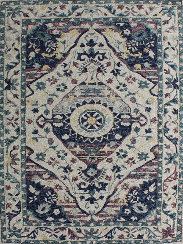 Carpetmantra Multi Floral Carpet 5ft X 8ft 