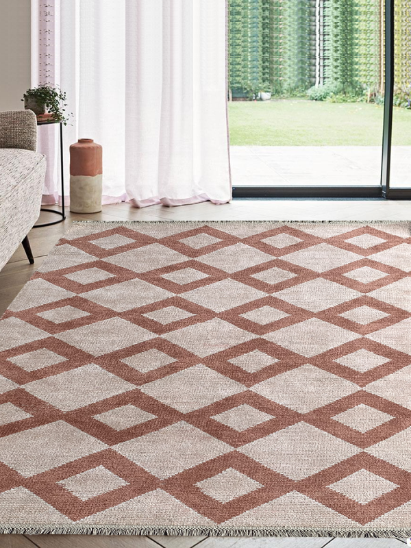 Carpetmantra Handknotted Bamboo Silk Pink Carpet 5.7ft X 7.10ft  