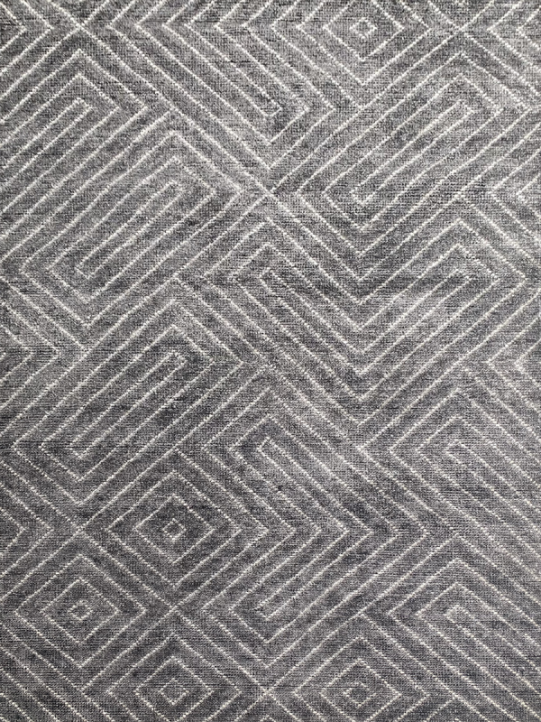 Carpetmantra Handknotted Bamboo Silk Graphite Carpet 5.7ft X 7.10ft