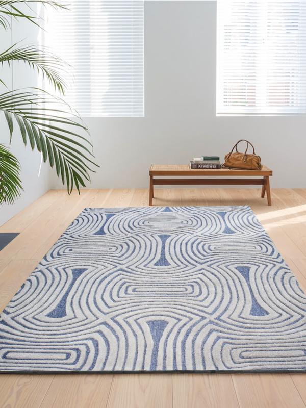 Carpetmantra Grey Modern Carpet  4.6ft x 6.6ft