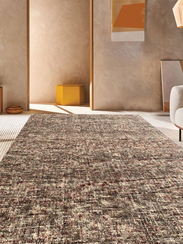 Carpetmantra Beige Plain Carpet  4.6ft x 6.6ft 