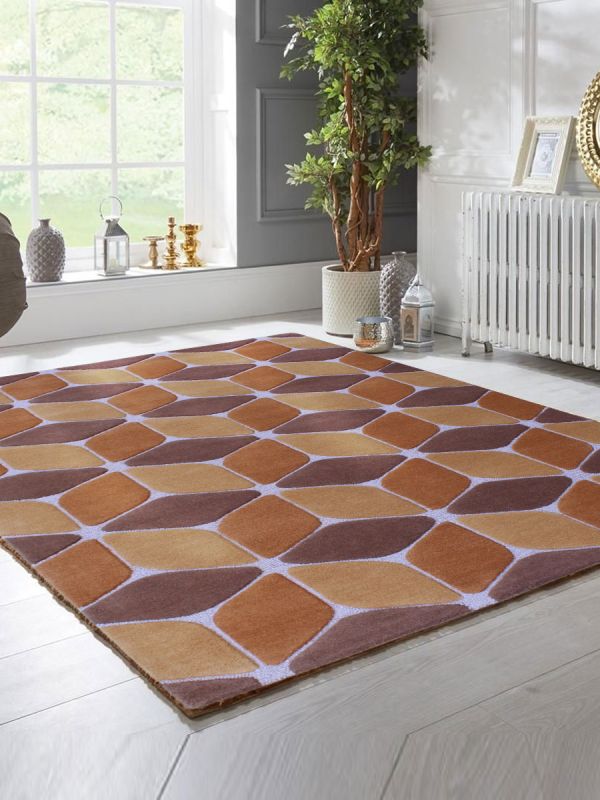 Carpetmantra Gold Modern Carpet  4.6ft x 6.6ft 