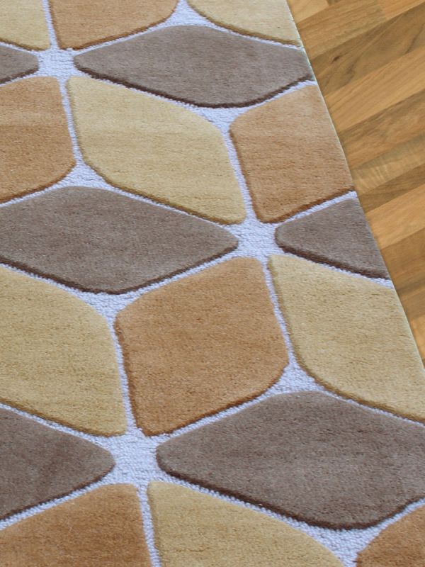 Carpetmantra Gold Modern Carpet  4.6ft x 6.6ft 