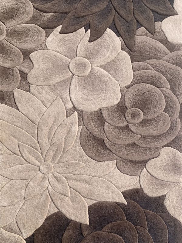 Carpetmantra Beige Floral Carpet 4.0ft X 6.0ft
