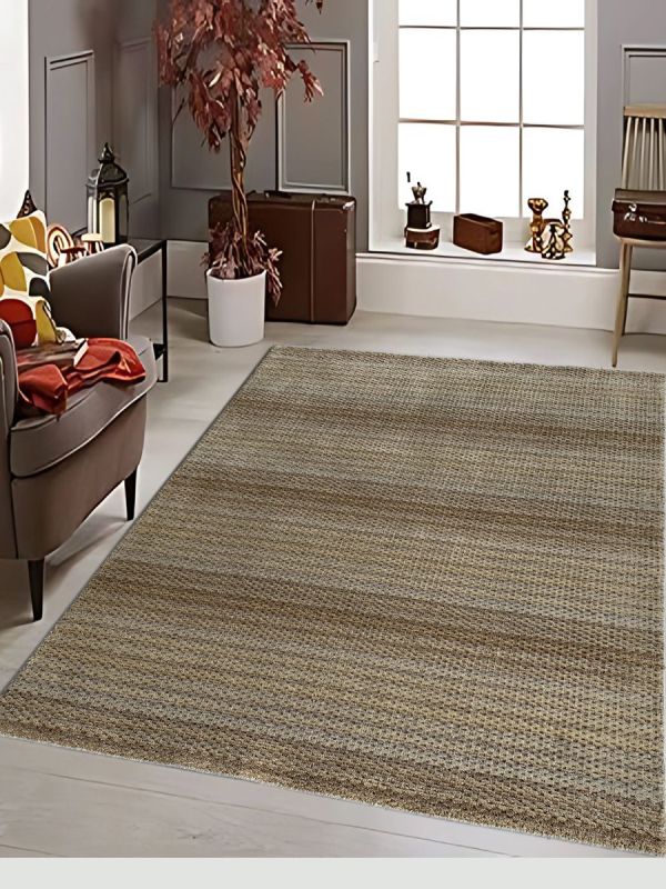 Carpetmantra Plain Beige Carpet 4.8ft X 6.8ft