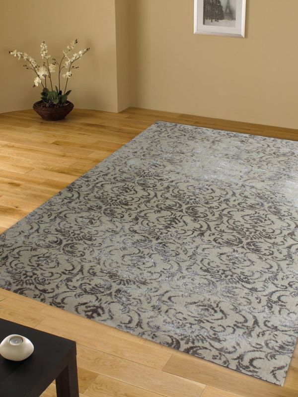 Carpetmantra  Grey viscose carpet  5.0ft x 8.0ft