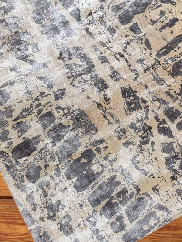 Carpetmantra Beige Abstract Carpet 4.6ft X 6.6ft 